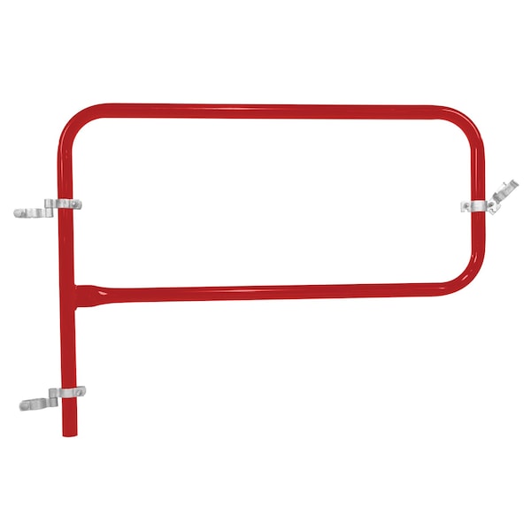 RED PIPE SAFETY RAILING GATE-P SHAPED 48X36